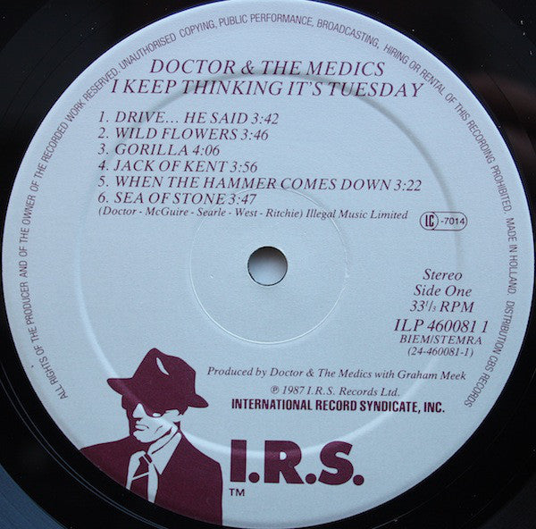 Doctor & The Medics : I Keep Thinking It's Tuesday (LP, Album)