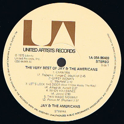 Jay & The Americans : The Very Best Of Jay & The Americans (LP, Comp, RE)