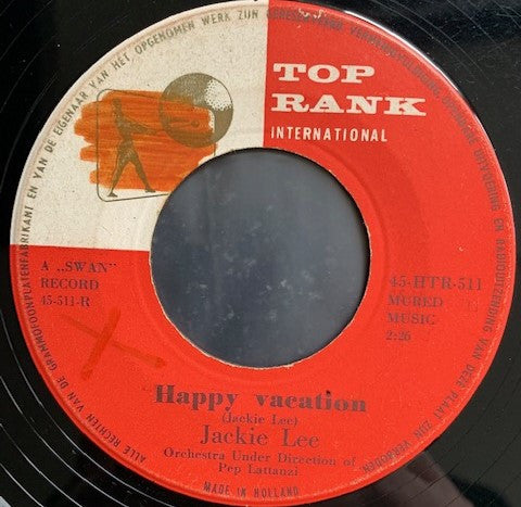 Jackie Lee (5) : Happy Vacation (7", Single, Mono)