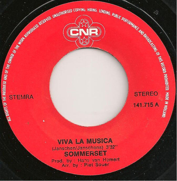 Sommerset (2) : Viva La Musica (7")