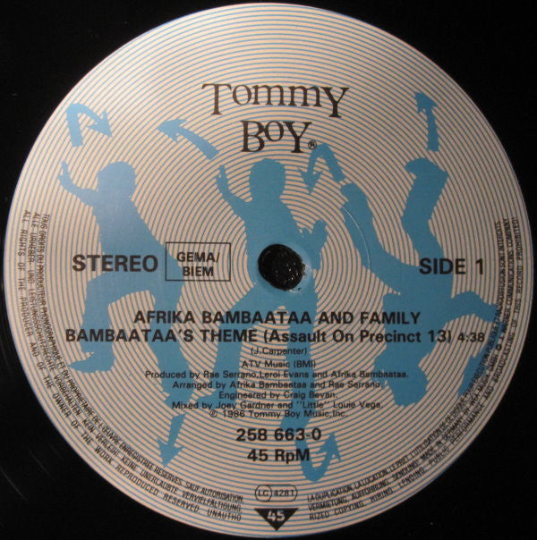 Afrika Bambaataa & Family : Bambaataa's Theme B/W Tension (12")