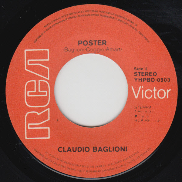 Claudio Baglioni : Sabado Por La Tarde (7", Single)