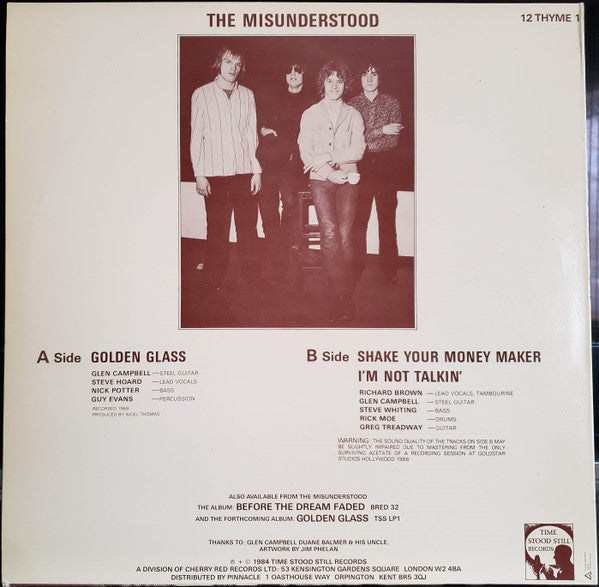 The Misunderstood : Golden Glass (12", Mono)