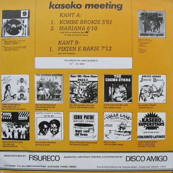 Paul van Dalen, Iwan Esseboom, Dagga Tindarie : Kaseko Meeting (12")