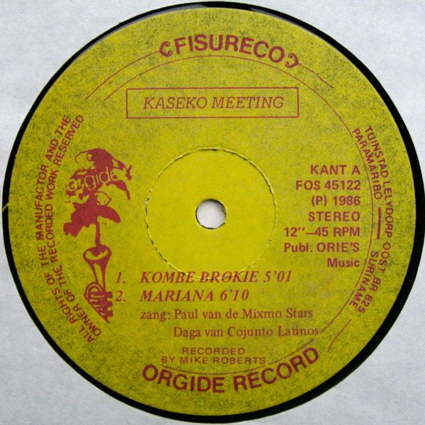 Paul van Dalen, Iwan Esseboom, Dagga Tindarie : Kaseko Meeting (12")