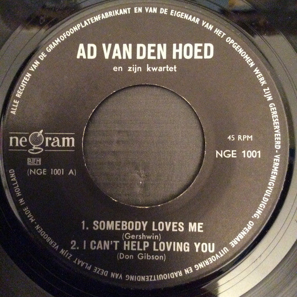 Ad Van Den Hoed Kwartet : Somebody Loves Me (7", EP)