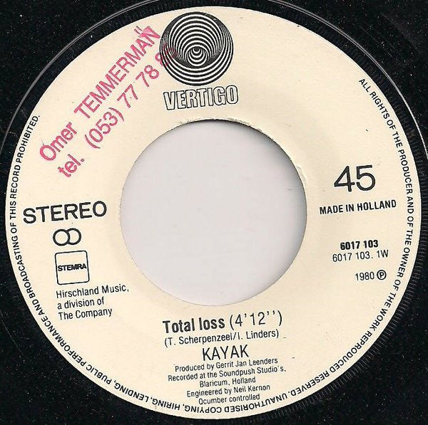 Kayak : Total Loss  (7", Single)