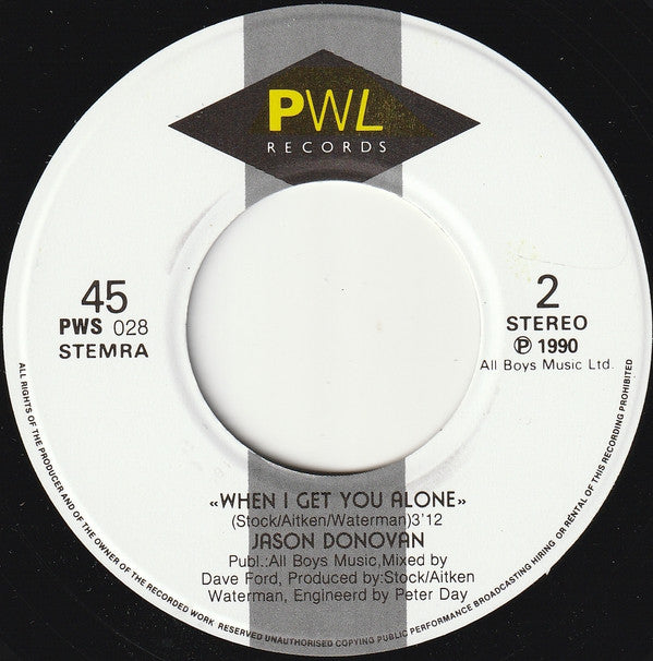 Jason Donovan : R S V P (7", Single)