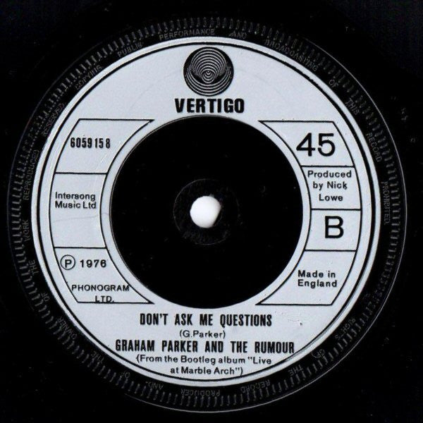 Graham Parker And The Rumour : Hotel Chambermaid (7", Single)