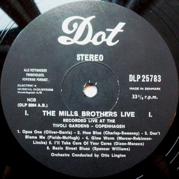 The Mills Brothers : The Mills Brothers Live! Recorded At The Tivoli Gardens Copenhagen (LP, Album, RE)