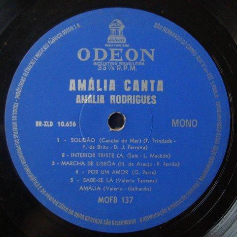 Amália Rodrigues : Amália Canta (LP, Mono)
