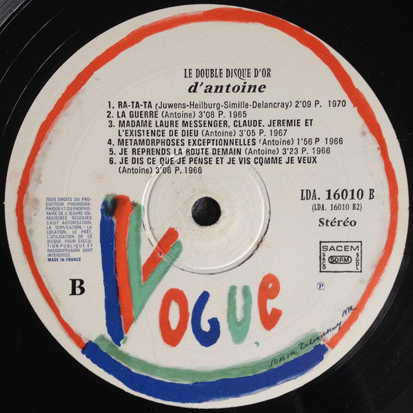 Antoine (2) : Le Double Disque D'or D'Antoine (2xLP, Comp, Gat)