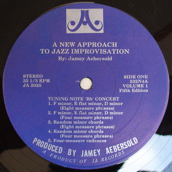Jamey Aebersold : A New Approach To Jazz Improvisation (Revised Fifth Edition) (LP)