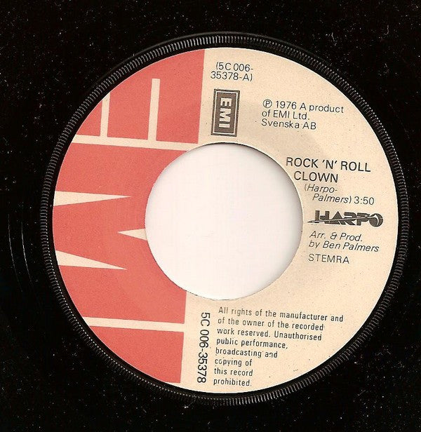 Harpo : Rock 'N' Roll Clown (7", Single)