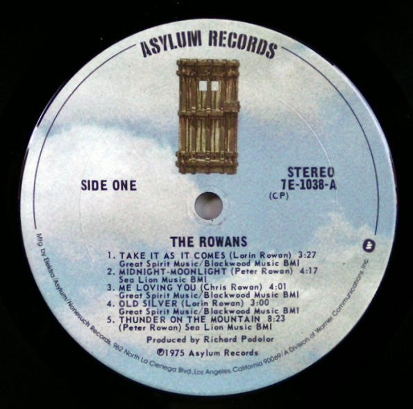 The Rowans (2) : The Rowans (LP, Album, Pit)