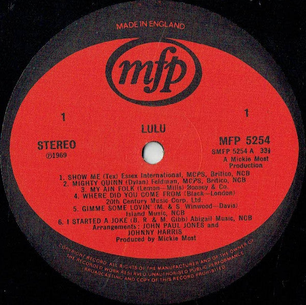 Lulu : The Most Of Lulu (Volume 2) (LP, Album, RE)