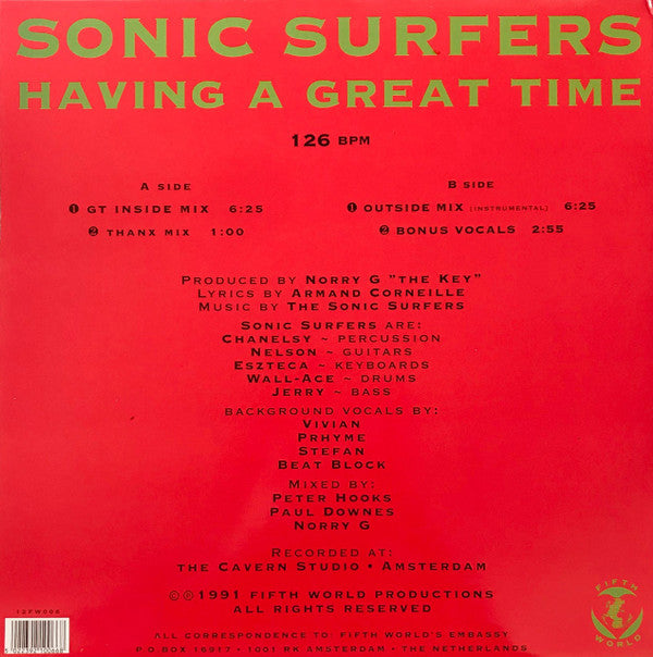Sonic Surfers : Having A Great Time (12")