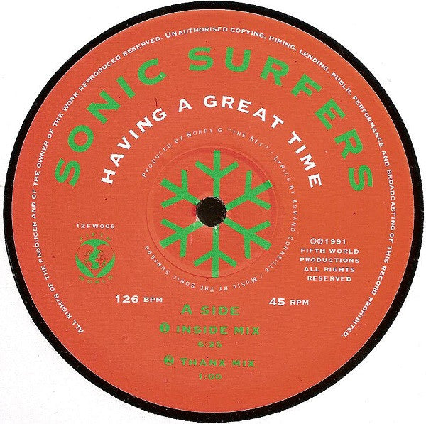 Sonic Surfers : Having A Great Time (12")