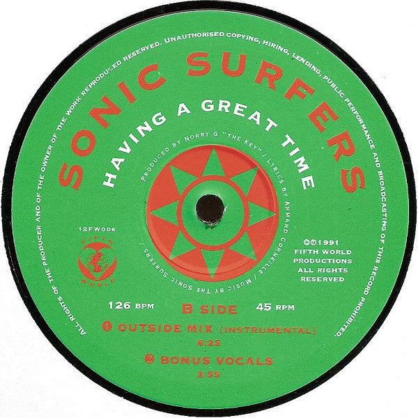 Sonic Surfers : Having A Great Time (12")