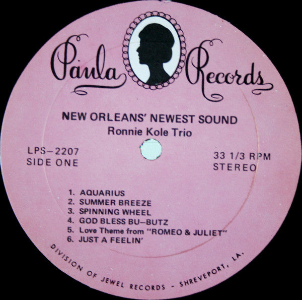 Ronnie Kole Trio : New Orleans' Newest Sound (LP, Album)
