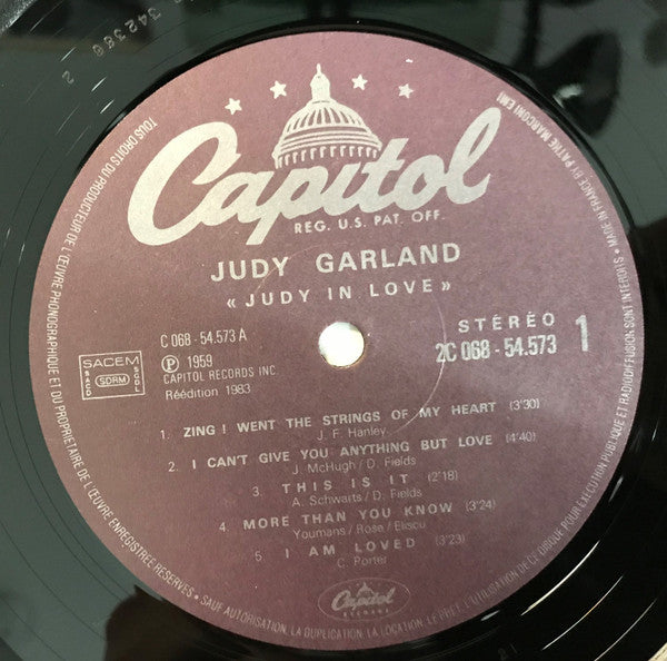 Judy Garland With Nelson Riddle And His Orchestra : Judy In Love (LP, RE)