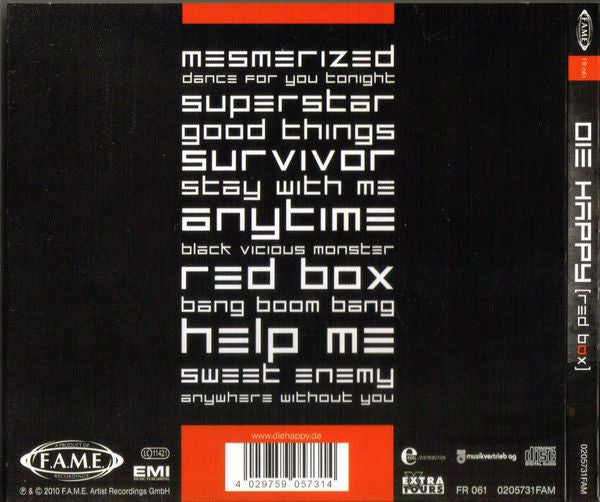 Die Happy : Red Box (CD, Album)