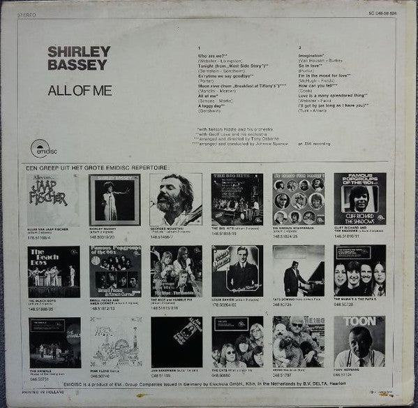 Shirley Bassey : All Of Me (LP, Comp, 12 )