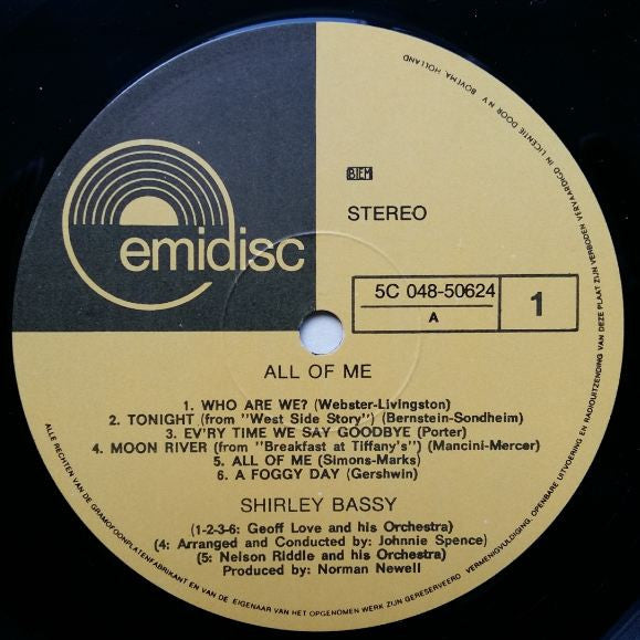 Shirley Bassey : All Of Me (LP, Comp, 12 )
