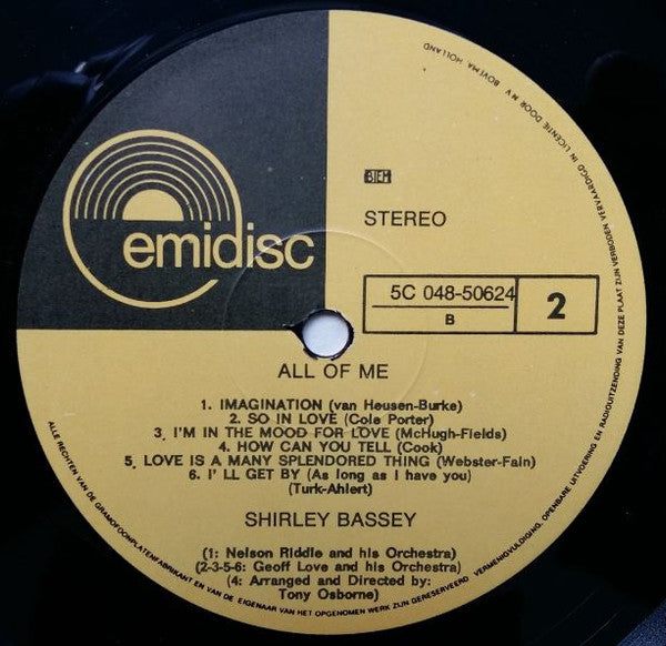 Shirley Bassey : All Of Me (LP, Comp, 12 )