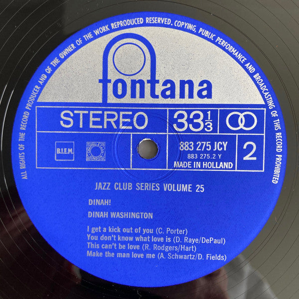 Dinah Washington : Dinah! (LP, Comp)