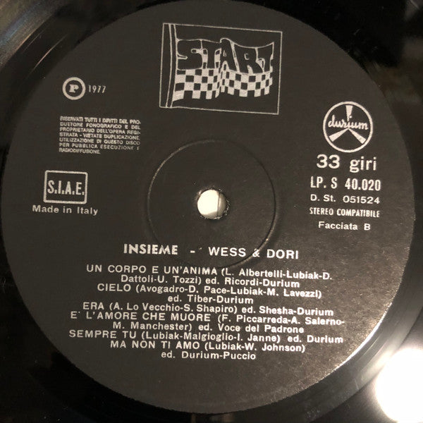 Wess And Dori Ghezzi : Insieme (LP, Album)