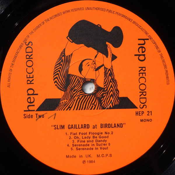 Slim Gaillard : At Birdland (LP, Album, Mono)