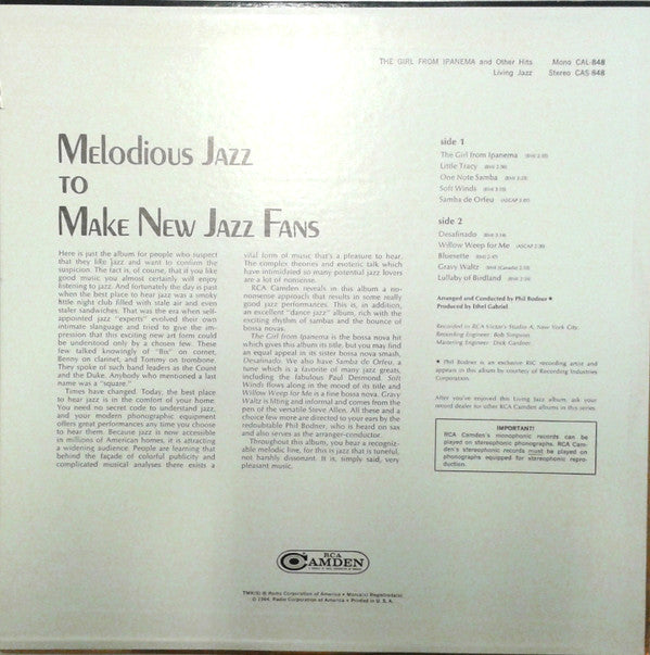 Living Jazz : The Girl From Ipanema And Other Hits (LP, Album)