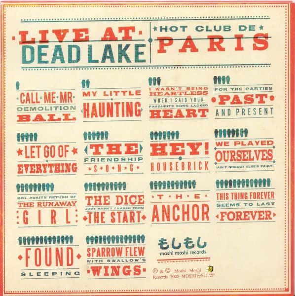 Hot Club De Paris : Live At Dead Lake (CD, Album, Promo)