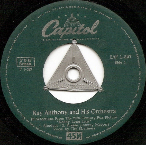 Ray Anthony & His Orchestra : Daddy Long Legs (7", EP)