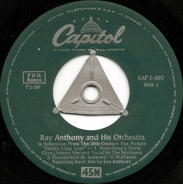 Ray Anthony & His Orchestra : Daddy Long Legs (7", EP)