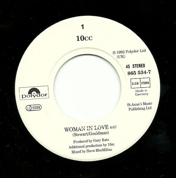 10cc : Woman In Love (7", Single)
