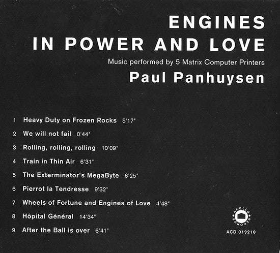 Paul Panhuysen : Engines In Power And Love (CD)