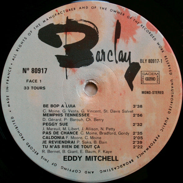Eddy Mitchell : L'épopée Du Rock (2xLP, Comp)