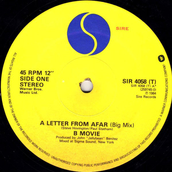 B-Movie : A Letter From Afar (12", Single)