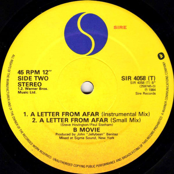 B-Movie : A Letter From Afar (12", Single)