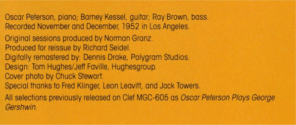 Oscar Peterson : The George Gershwin Songbook (LP, Mono, RE)