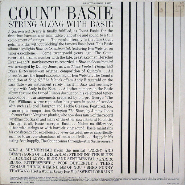 Count Basie : String Along With Basie (LP, Album)