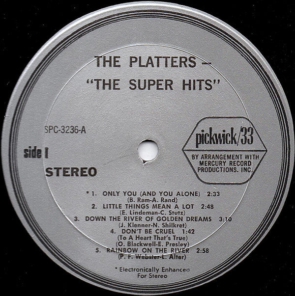 The Platters : Super Hits Of The Platters (LP, Comp)
