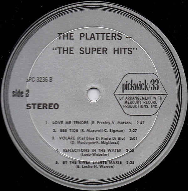The Platters : Super Hits Of The Platters (LP, Comp)