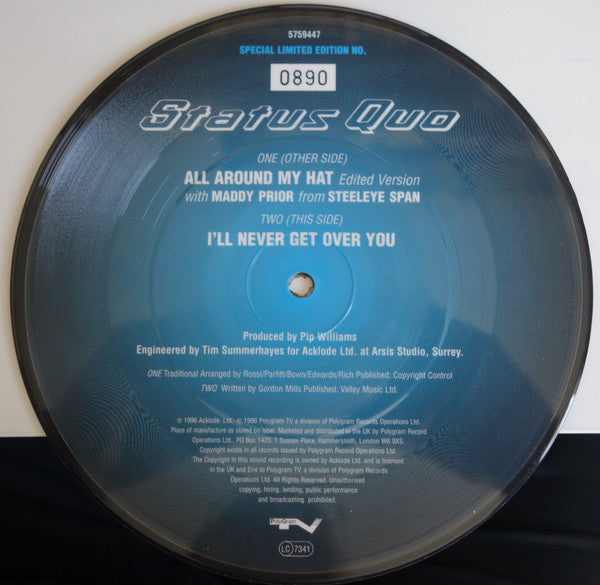 Status Quo With Maddy Prior : All Around My Hat (7", Single, Ltd, Num, Pic)