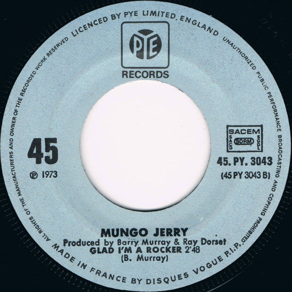 Mungo Jerry : Wild Love (7", Single)