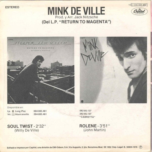 Mink DeVille : Soul Twist (7")