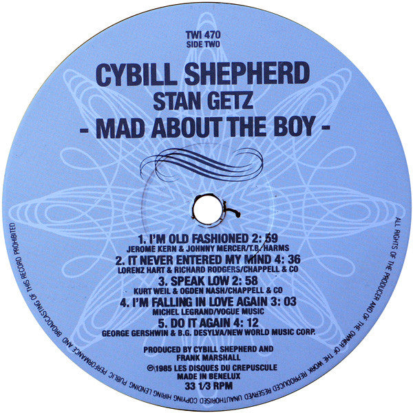 Cybill Shepherd Featuring Stan Getz : Mad About The Boy (LP, Album)
