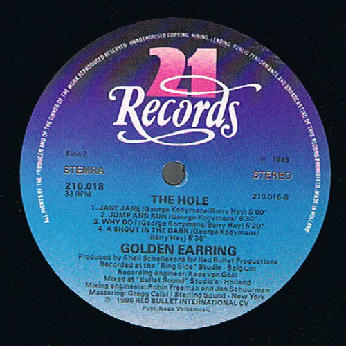 Golden Earring : The Hole (LP, Album, Gat)